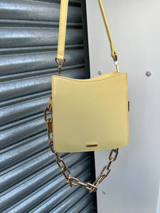 Ducissa Leather Shoulder Bag Limoncello / Gold