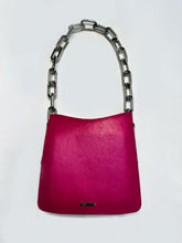 Load image into Gallery viewer, *Ducissa Leather Shoulder Bag MAGENTA PINK/SIL
