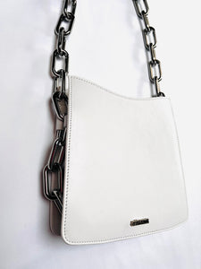 *Ducissa Leather Shoulder Bag ICE WHITE/SIL