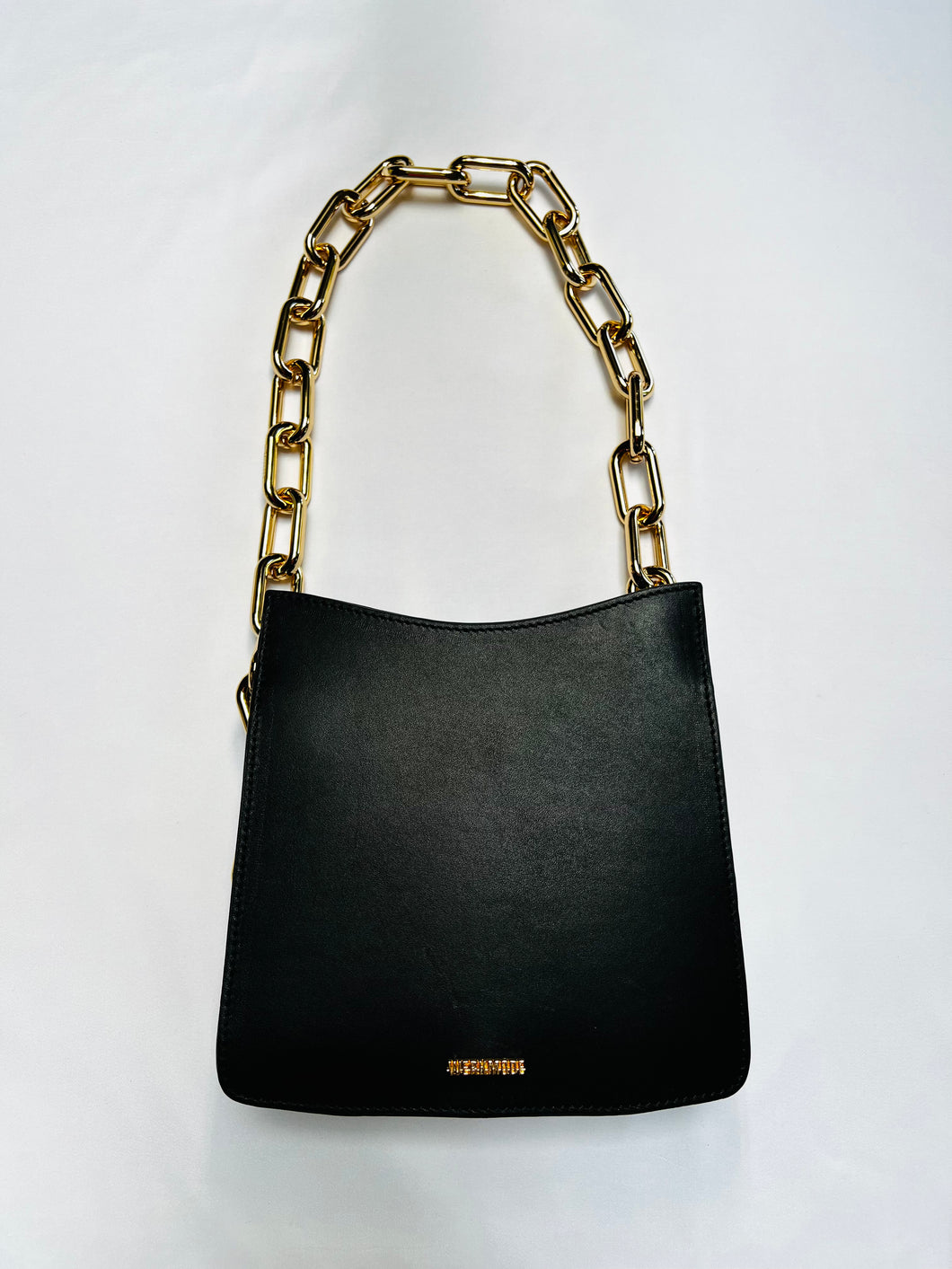 *Ducissa Leather Shoulder Bag NERO/GOLD