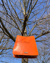 Load image into Gallery viewer, *Ducissa Leather Shoulder Bag PERSIMMON ORG/SIL
