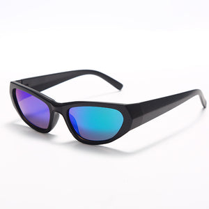 Apollo Oversized Cat Eye Sunglasses Nero /BLU