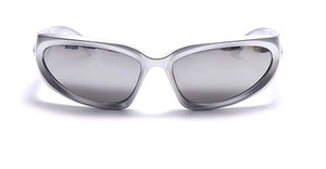 Juno Oversized Cat Eye Sunglasses Adamantium /SIL
