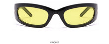 Load image into Gallery viewer, Castor Rectangle Sunglasses Nero /YEL
